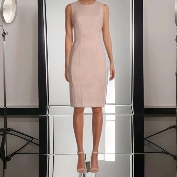 Calvin Klein Dresses & Skirts - 178 Calvin Klein Primrose Pink Suede A-Line Shift Dress, Size 6